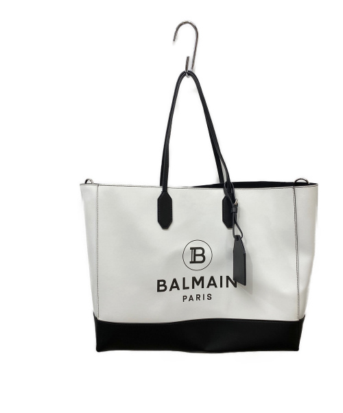 中古・古着通販】BALMAIN (バルマン) 2WAYロゴトートバッグ ホワイト