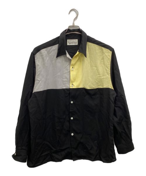 WACKO MARIA（ワコマリア）WACKO MARIA (ワコマリア) THREE-TONE 50’S SHIRT ブラック サイズ:Lの古着・服飾アイテム