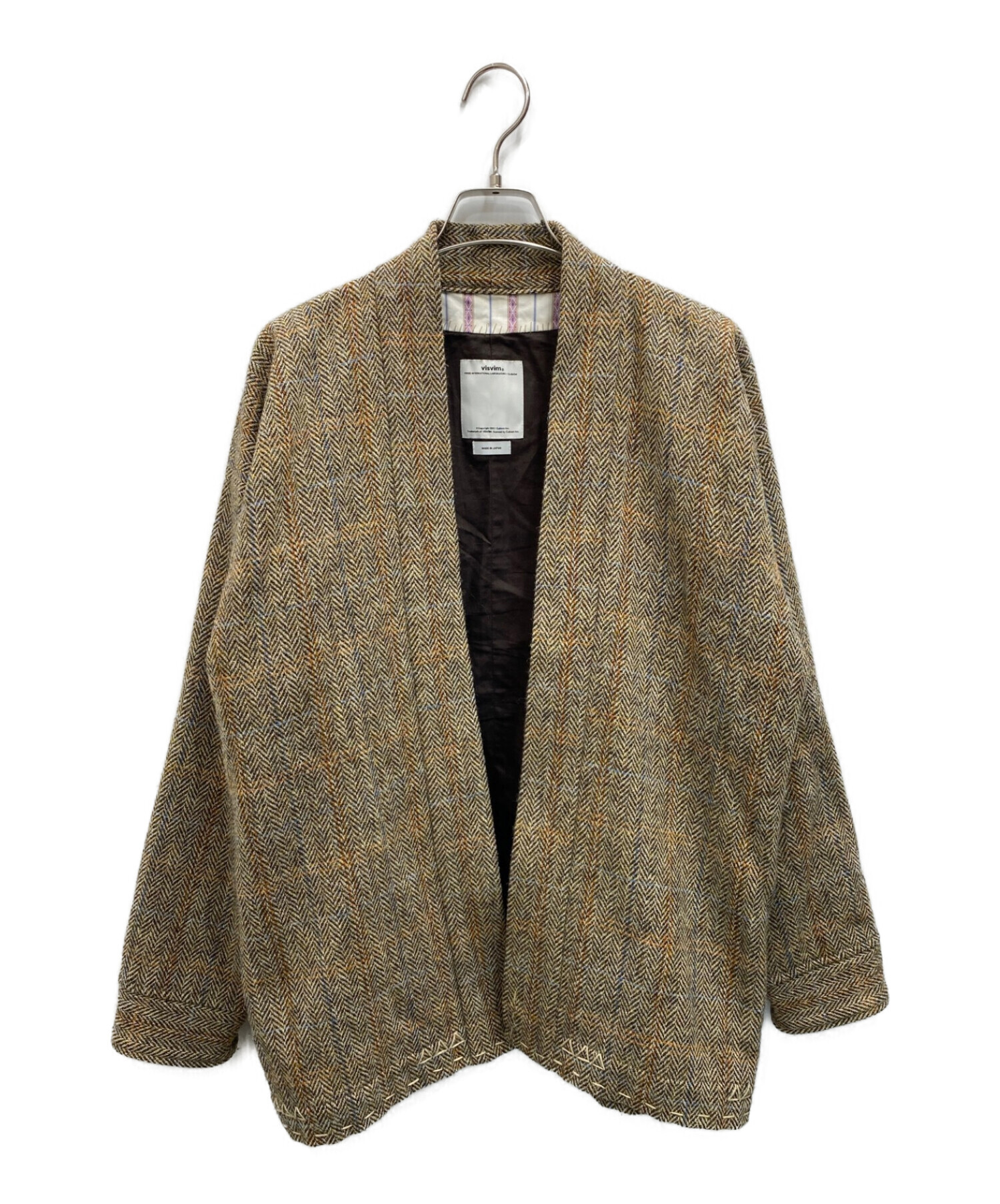 VISVIM×HARRIS TWEED (ビズビム×ハリスツイード) TWEED SANJURO JKT ベージュ サイズ:2