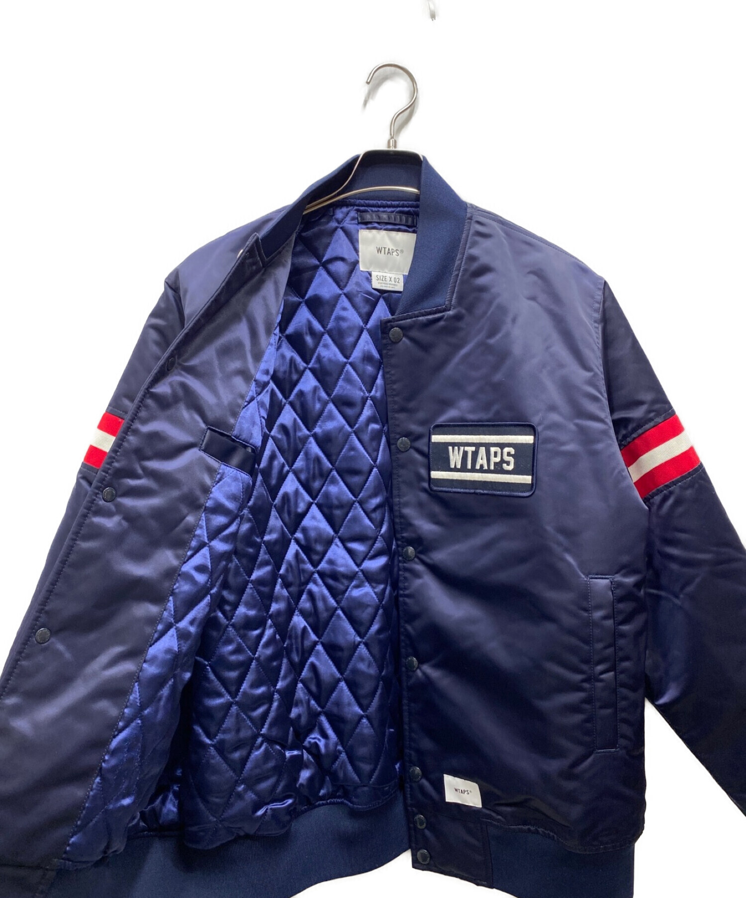 WTAPS TEAM JACKET NYLON SATIN ナイロン スタジャンスタジャン