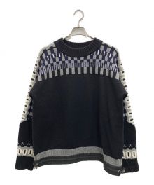 sacai（サカイ）の古着「Wool Knit Pullover」｜ブラック