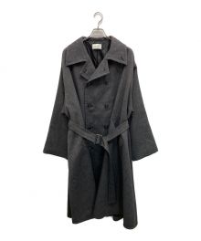 soerte（ソエルテ）の古着「Oversize double breasted stand collar coat」｜グレー