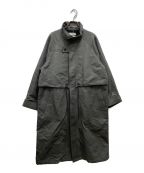 Graphpaperグラフペーパー）の古着「DOUBLE FACE TWILL STAND COLLAR COAT」｜グレー