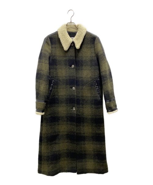 MM6 Maison Margiela（エムエムシックス メゾンマルジェラ）MM6 Maison Margiela (エムエムシックス メゾンマルジェラ) ロングウールコート グリーン サイズ:FREEの古着・服飾アイテム