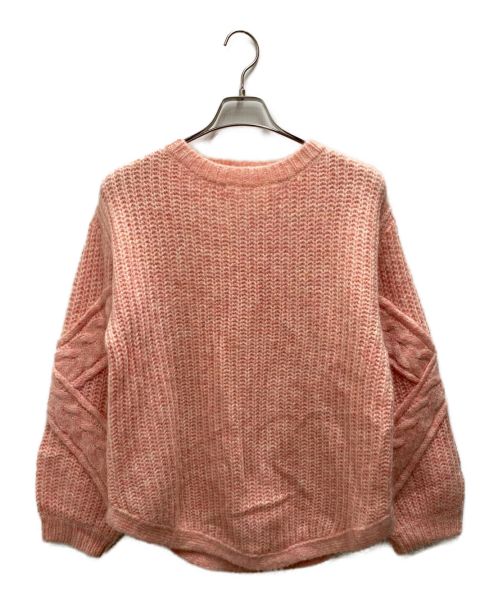 Ameri（アメリ）AMERI (アメリ) BACK CABLE KNIT ピンク サイズ:FREEの古着・服飾アイテム