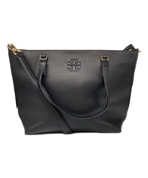 TORY BURCH（トリーバーチ）TORY BURCH (トリーバーチ) レザーバッグ ブラックの古着・服飾アイテム