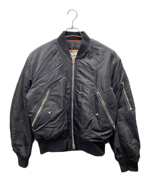 Acne studios（アクネ ストゥディオス）ACNE STUDIOS (アクネストゥディオス) MAKIO MA-1 BOMBER JACKET ブラック サイズ:44の古着・服飾アイテム