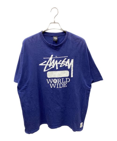 stussy（ステューシー）stussy (ステューシー) プリントカットソー ネイビー サイズ:XLの古着・服飾アイテム