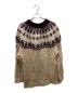 RAF SIMONS (ラフシモンズ) Roundneck jacquard sweater ブラウン サイズ:L：21000円