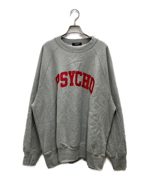 UNDERCOVER（アンダーカバー）UNDERCOVER (アンダーカバー) 脇フライスSWEAT PSYCHOロゴサテンパッチスウェット グレー サイズ:5の古着・服飾アイテム