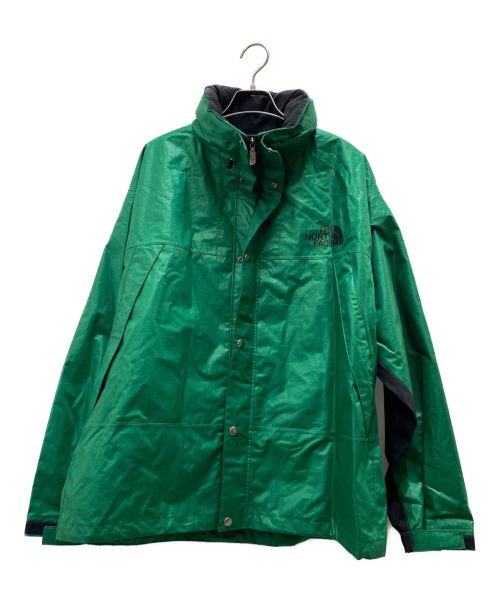 THE NORTH FACE（ザ ノース フェイス）THE NORTH FACE eYe COMME des GARCONS JUNYAWATANABE MAN リネンブロードコーティングラミネート×ナイロンタフタラミネートジャケット グリーン サイズ:Mの古着・服飾アイテム