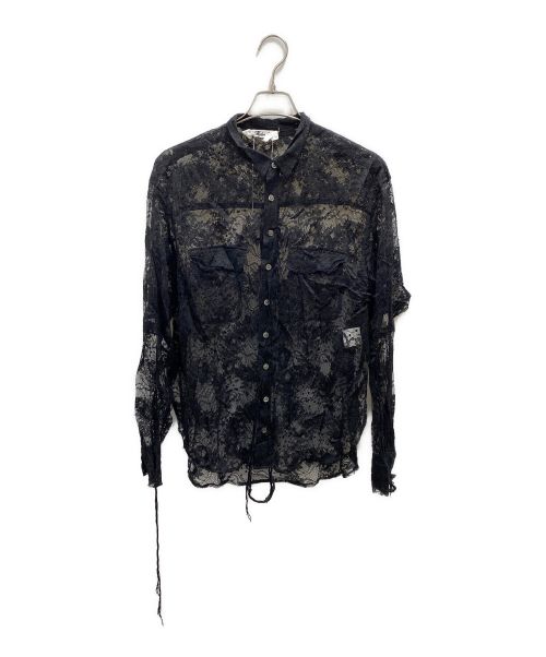 Midorikawa（ミドリカワ）Midorikawa (ミドリカワ) LEAVERS LACE SHIRT ブラック サイズ:FREEの古着・服飾アイテム