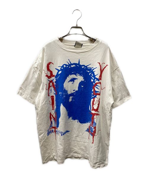 SAINT MICHAEL（セントマイケル）SAINT MICHAEL (セントマイケル) ST YOUTH Tee ホワイト×ブルー サイズ:XLの古着・服飾アイテム