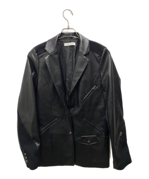 CIEL'AIR（シエルエアー）CIEL'AIR (シエルエアー) SPLICED FAUX LEATHER JACKET ブラック サイズ:ＦＲＥＥ　の古着・服飾アイテム