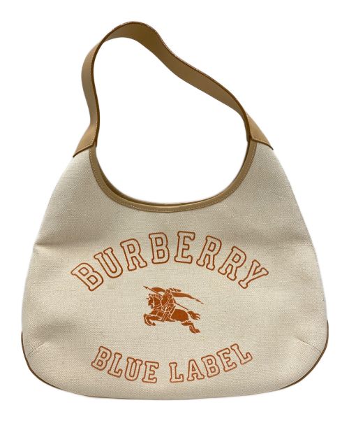 BURBERRY BLACK LABEL（バーバリーブラックレーベル）BURBERRY BLACK LABEL (バーバリーブラックレーベル) キャンバスワンショルダーバッグ アイボリーの古着・服飾アイテム