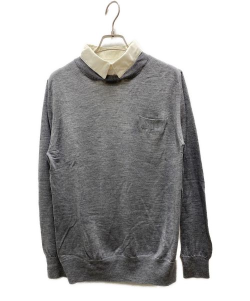 sacai（サカイ）sacai (サカイ) SHIRT KNIT PULLOVER グレー サイズ:1の古着・服飾アイテム