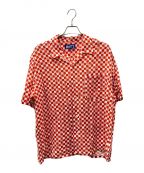 BoTTボット）の古着「Checkerboard S/SL Shirt」｜レッド×ホワイト