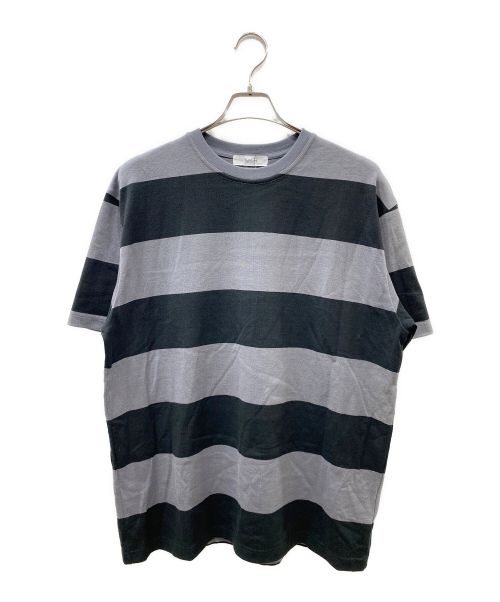 Tap Water（タップ ウォーター）Tap Water (タップ ウォーター) Wide Border S/S Tee ブラック×グレー サイズ:Lの古着・服飾アイテム