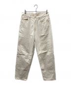 AURALEEオーラリー）の古着「ORGANIC COTTON SLUB DUCK WIDE PANTS」｜ホワイト