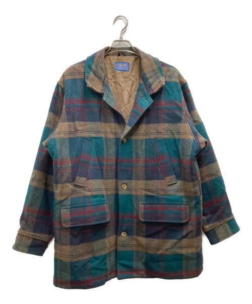 PENDLETON（ペンドルトン）PENDLETON (ペンドルトン) ウールチェックジャケット ブラウン サイズ:Lの古着・服飾アイテム