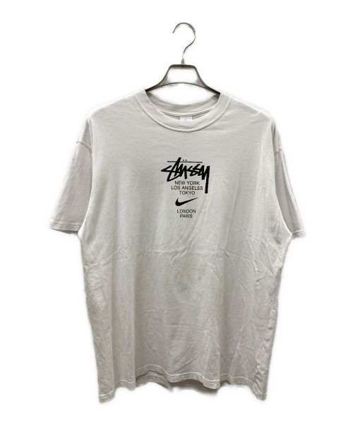 NIKE（ナイキ）NIKE (ナイキ) stussy (ステューシー) INTERNATIONAL T ホワイト サイズ:Mの古着・服飾アイテム