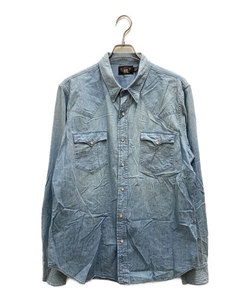 RRL（ダブルアールエル）RRL (ダブルアールエル) ウエスタンシャツ インディゴ サイズ:XLの古着・服飾アイテム