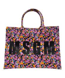 MSGM（エムエスジーエム）の古着「POP BRUSHED FLOWERS トートバッグ」｜パープル