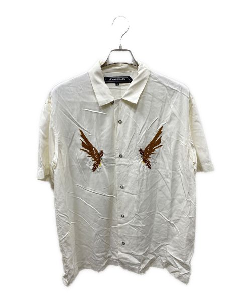 ANREALAGE（アンリアレイジ）ANREALAGE (アンリアレイジ) SIDE ANGLE HAWK EMBOROIDERY SHIRT ホワイト サイズ:50の古着・服飾アイテム