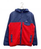 Patagoniaパタゴニア）の古着「SHELLED SYNCHILLA SNAP-T HOODY」｜ネイビー×レッド