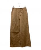 AURALEEオーラリー）の古着「FINX LINEN OX SLACKS」｜ブラウン