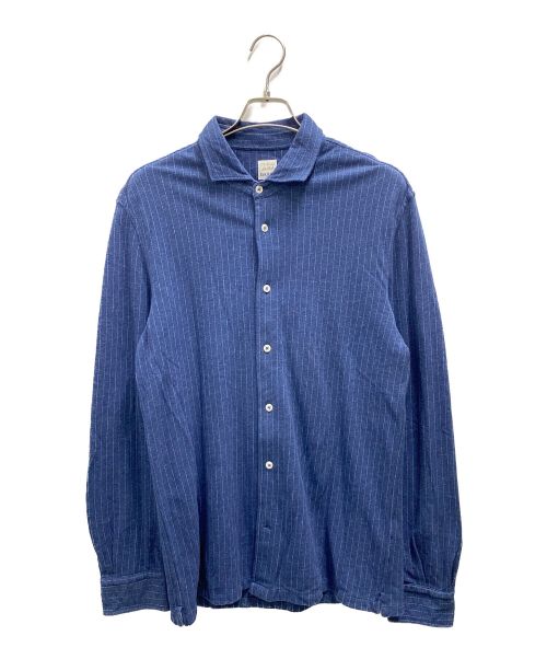 BARBA（バルバ）BARBA (バルバ) ストライプシャツ ネイビー サイズ:40の古着・服飾アイテム