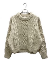 apartment Three（アパートメントスリー）の古着「Chunky Cable-Knit Sweater」｜アイボリー