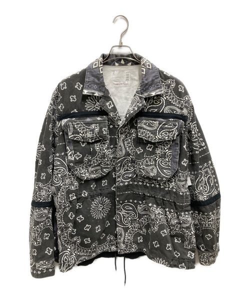 sacai（サカイ）sacai (サカイ) Bandana Print Blouson グレー サイズ:3の古着・服飾アイテム