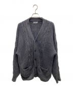 Schottショット）の古着「DULL COLOR CABLE COTTON CARDIGAN」｜ブラック