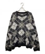 NEIGHBORHOODネイバーフッド）の古着「ARGYLE PATTERN MOHAIR SWEATER」｜ブラック