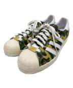 adidas×BAPE BY A BATHING APEアディダス×ベイプバイアベイシングエイプ）の古着「コラボローカットスニーカー」｜グリーン×ホワイト