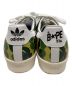 中古・古着 adidas (アディダス) BAPE BY A BATHING APE (ベイプバイアベイシングエイプ) コラボローカットスニーカー グリーン×ホワイト サイズ:25：12800円