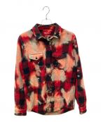 SUPREMEシュプリーム）の古着「Bleached Buffalo Flannel」｜レッド×ブラック