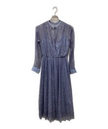 Ameri（アメリ）の古着「LADY LACE PLEATS DRESS」｜スカイブルー