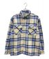 HUF（ハフ）の古着「SORRENTO FLANNEL SHIRT」｜ホワイト×ブルー