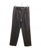 AURALEEオーラリー）の古着「Organic Cotton Cashmere Wool Tweed Two-Tuck Slacks」｜ブラック×グレー