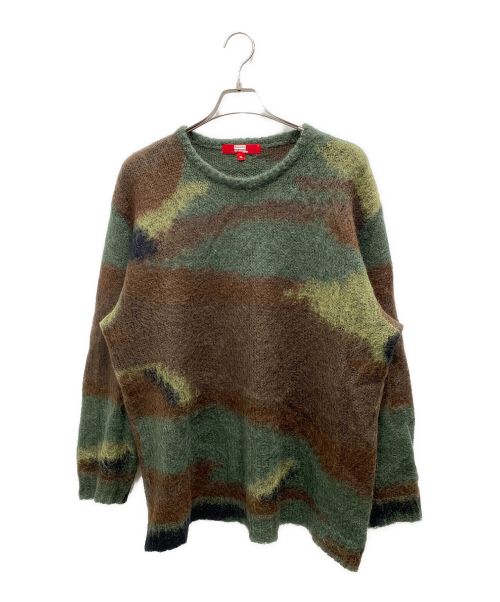 SUPREME（シュプリーム）SUPREME (シュプリーム) COMME des GARCONS JUNYA WATANABE MAN (コム デ ギャルソン ジュンヤ ワタナベ マン) Brushed Camo Sweater グリーン サイズ:XLの古着・服飾アイテム