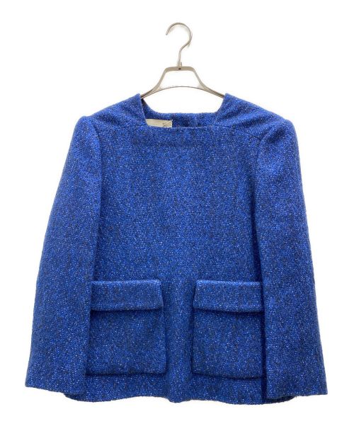 STELLA McCARTNEY（ステラマッカートニー）STELLA McCARTNEY (ステラマッカートニー) バックボタンビッグポケットブラウス ネイビー サイズ:38の古着・服飾アイテム