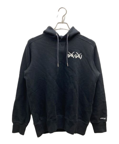 sacai（サカイ）sacai (サカイ) KAWS (カウズ) Embroidery Hoodie ブラック サイズ:１の古着・服飾アイテム