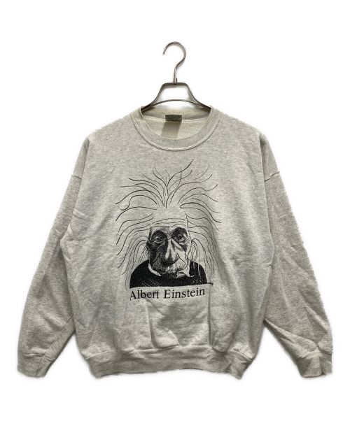 Largely Literary（ラージェリー）Largely Literary (ラージェリー) 90’S Albert Einstein スウェット グレー×ブラック サイズ:XLの古着・服飾アイテム