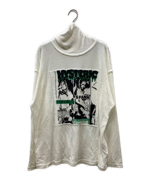 Hysteric Glamour（ヒステリックグラマー）Hysteric Glamour (ヒステリックグラマー) FORBIDDEN MOVIEパッチ ハイネックTシャツ ホワイト サイズ:FREEの古着・服飾アイテム