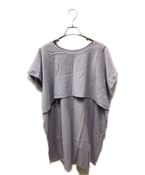 MM6 Maison Margiela（エムエムシックス メゾンマルジェラ）MM6 Maison Margiela (エムエムシックス メゾンマルジェラ) チュニックカットソーワンピース グレー サイズ:SIZE 42の古着・服飾アイテム