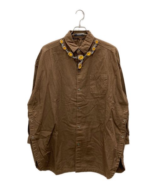 UNDERCOVER（アンダーカバー）UNDERCOVER (アンダーカバー) Jewelery C VIERA Overshirt ブラウン サイズ:1の古着・服飾アイテム