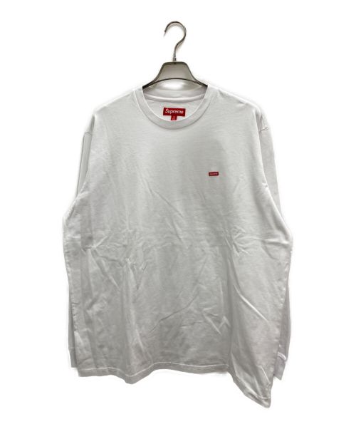 SUPREME（シュプリーム）Supreme (シュプリーム) Small Box Logo L／S Tee ホワイト×レッド サイズ:XLの古着・服飾アイテム