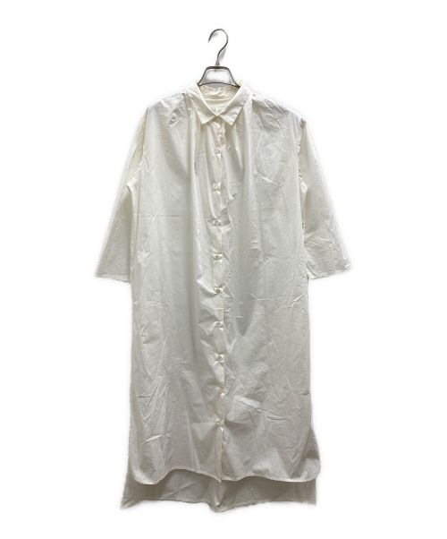 BEARDSLEY（ビアズリー）BEARDSLEY (ビアズリー) シャツワンピース ホワイト サイズ:FREEの古着・服飾アイテム